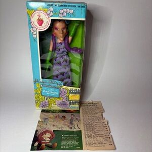 Vintage Strawberry Shortcake Sour Grapes w/Dregs Snake Sealed Box Kenner 1982
